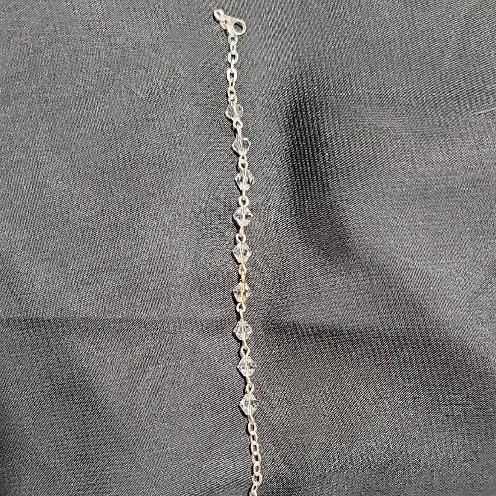 Elegant Silver and Crystal Bead Bracelet